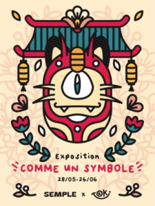 Affiche de l'exposition "Comme un symbole" des Toki au Semple